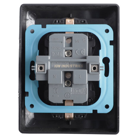 ION INDUSTRIES Contactdoos inbouw/opbouw - 2-voudig - RA - Mat Zwart ION INDUSTRIES Contactdoos inbouw/opbouw - 2-voudig - RA - Mat Zwart