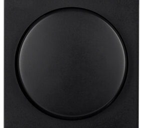 ION INDUSTRIES V1/J1 centraalplaat met knop - dimmer - 55 x 55 mm - Mat Zwart