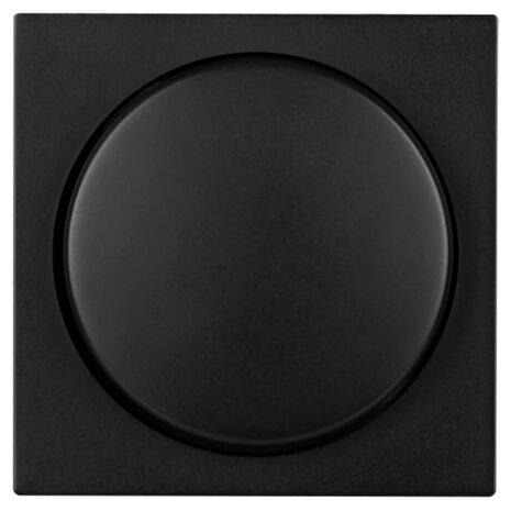 ION INDUSTRIES V1/J1 centraalplaat met knop - dimmer - 55 x 55 mm - Mat Zwart ION INDUSTRIES V1/J1 centraalplaat met knop - dimmer - 55 x 55 mm - Mat Zwart