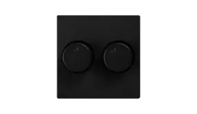 ION INDUSTRIES V1/J1 centraalplaat met knop - duo dimmer - 55 x 55 mm - Mat Zwart ION INDUSTRIES V1/J1 centraalplaat met knop - duo dimmer - 55 x 55 mm - Mat Zwart