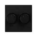 ION INDUSTRIES V1/J1 centraalplaat met knop - duo dimmer - 55 x 55 mm - Mat Zwart ION INDUSTRIES V1/J1 centraalplaat met knop - duo dimmer - 55 x 55 mm - Mat Zwart