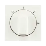 ION INDUSTRIES Centraalplaat met Draaiknop t.b.v. 3-standenschakelaar met Nulstand V1/J1 | Alpin Wit