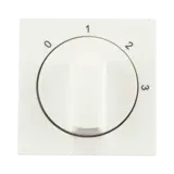 ION INDUSTRIES Centraalplaat met Draaiknop t.b.v. 3-standenschakelaar met Nulstand V1/J1 | Alpin Wit