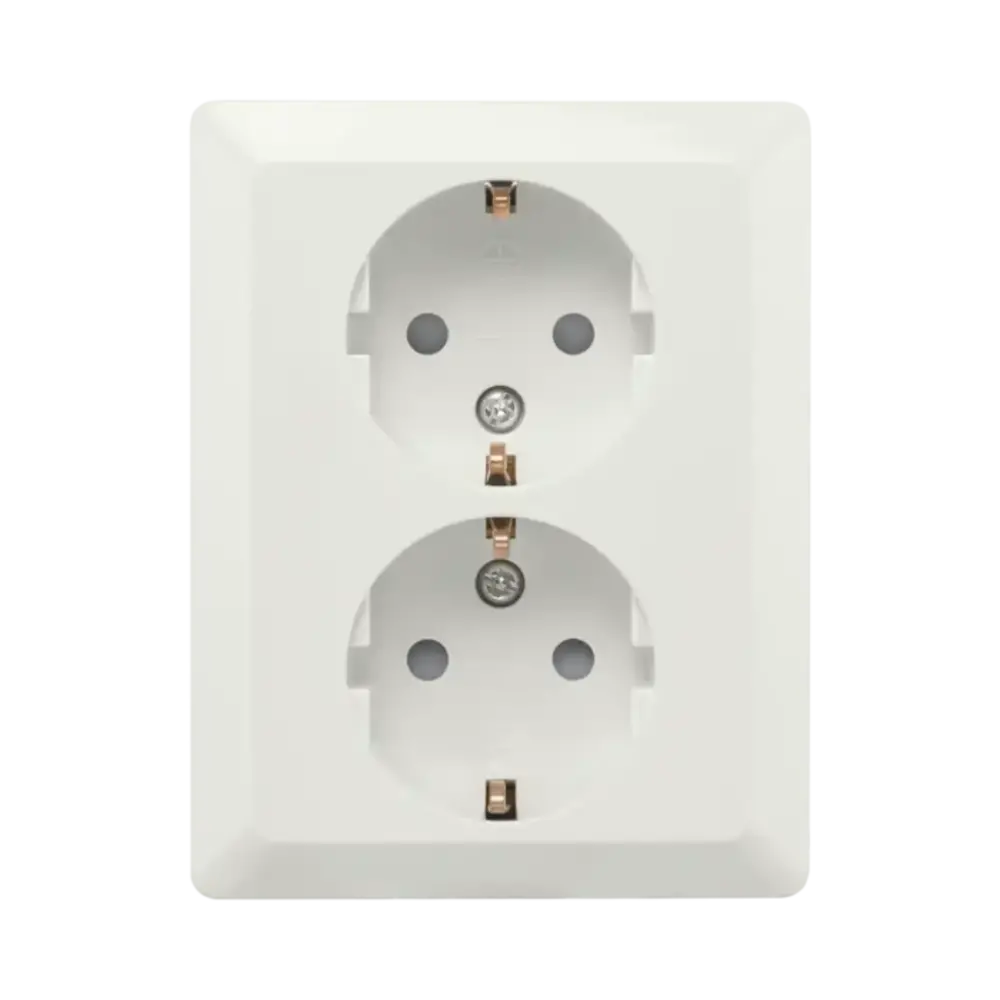 ION INDUSTRIES Contactdoos inbouw/opbouw - 2-voudig - randaarde - Alpin Wit ION INDUSTRIES Contactdoos inbouw/opbouw - 2-voudig - randaarde - Alpin Wit