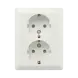 ION INDUSTRIES Contactdoos inbouw/opbouw - 2-voudig - randaarde - Alpin Wit ION INDUSTRIES Contactdoos inbouw/opbouw - 2-voudig - randaarde - Alpin Wit