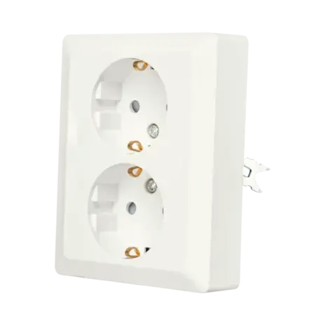 ION INDUSTRIES Contactdoos inbouw/opbouw - 2-voudig - randaarde - Alpin Wit ION INDUSTRIES Contactdoos inbouw/opbouw - 2-voudig - randaarde - Alpin Wit