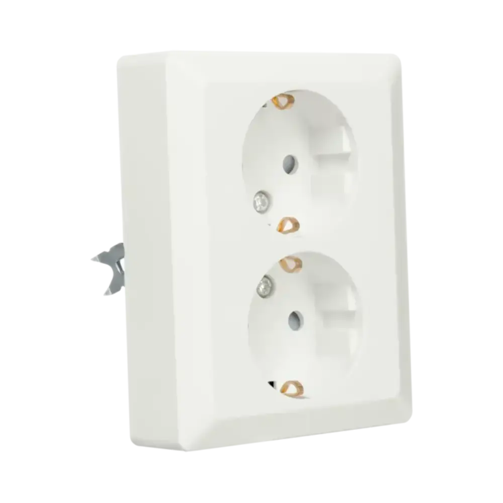 ION INDUSTRIES Contactdoos inbouw/opbouw - 2-voudig - randaarde - Alpin Wit ION INDUSTRIES Contactdoos inbouw/opbouw - 2-voudig - randaarde - Alpin Wit