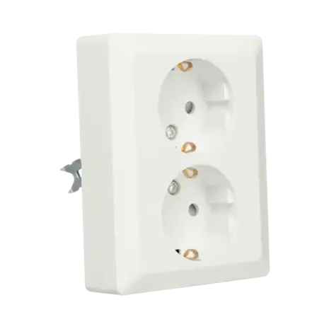 ION INDUSTRIES Contactdoos inbouw/opbouw - 2-voudig - randaarde - Alpin Wit ION INDUSTRIES Contactdoos inbouw/opbouw - 2-voudig - randaarde - Alpin Wit