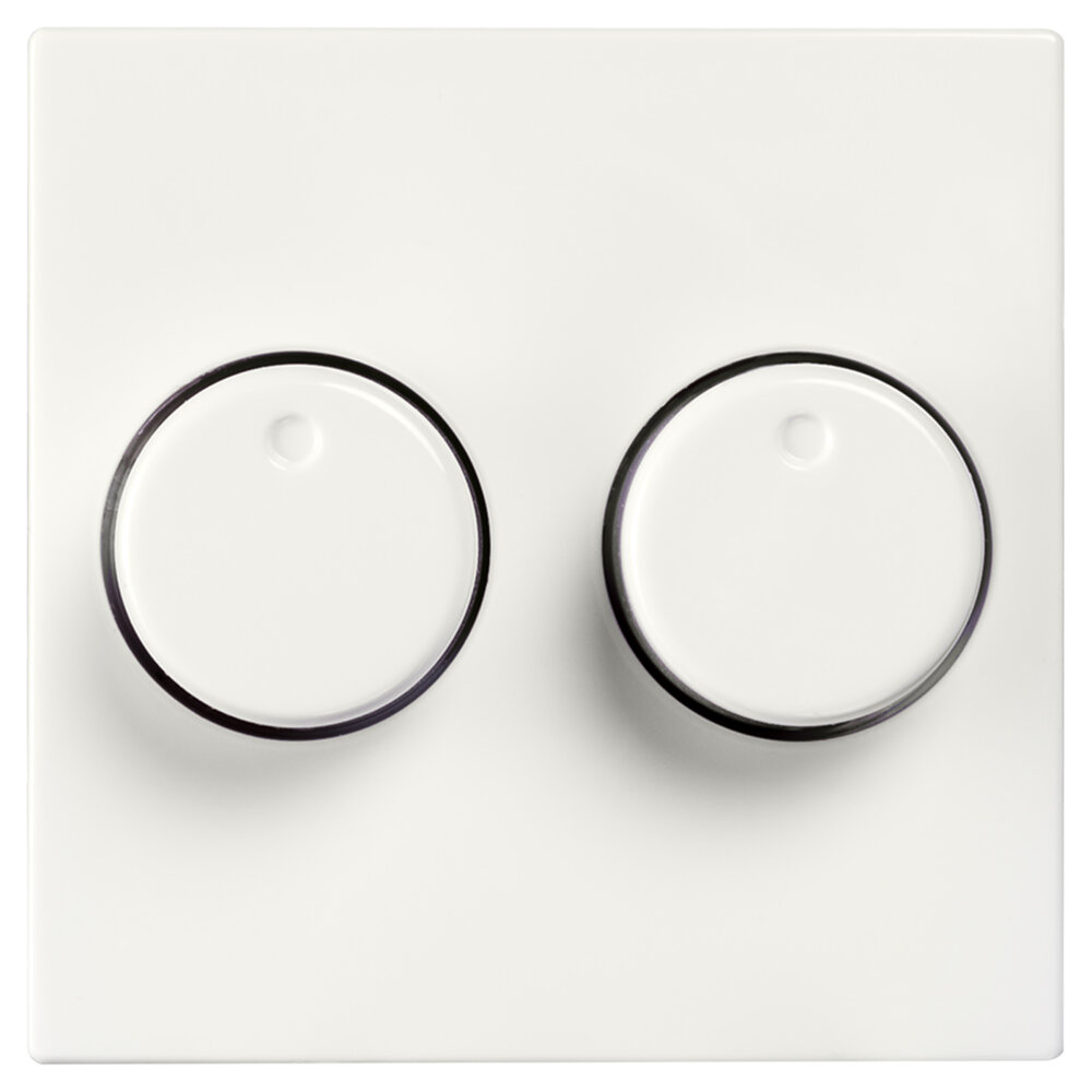 ION INDUSTRIES V1/J1 centraalplaat met knop - duo dimmer - 55 x 55 mm - Alpin Wit ION INDUSTRIES V1/J1 centraalplaat met knop - duo dimmer - 55 x 55 mm - Alpin Wit