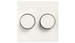 ION INDUSTRIES V1/J1 centraalplaat met knop - duo dimmer - 55 x 55 mm - Alpin Wit ION INDUSTRIES V1/J1 centraalplaat met knop - duo dimmer - 55 x 55 mm - Alpin Wit