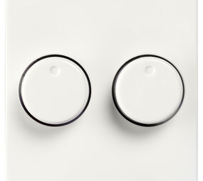 ION INDUSTRIES V1/J1 centraalplaat met knop - duo dimmer - 55 x 55 mm - Alpin Wit