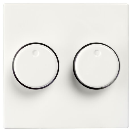 ION INDUSTRIES V1/J1 centraalplaat met knop - duo dimmer - 55 x 55 mm - Alpin Wit ION INDUSTRIES V1/J1 centraalplaat met knop - duo dimmer - 55 x 55 mm - Alpin Wit