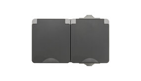 ION INDUSTRIES Contactdoos spatwaterdicht - opbouw - 2-voudig - randaarde - IP55 - grijs ION INDUSTRIES Contactdoos spatwaterdicht - opbouw - 2-voudig - randaarde - IP55 - grijs