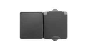 ION INDUSTRIES Combinatie spatwaterdicht - opbouw - wissel - randaarde - IP55 - grijs