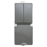 ION INDUSTRIES Combinatie spatwaterdicht - opbouw - serie - randaarde - verticaal - IP55 - grijs