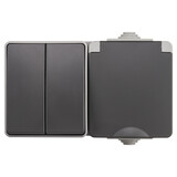 ION INDUSTRIES Combinatie spatwaterdicht - opbouw - serie - randaarde - IP55 - grijs