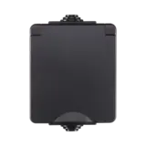 ION INDUSTRIES Opbouw Stopcontact 16A - IP55 WCD | 3Pins - 3x230v  - Zwart - 55.200.070