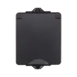 ION INDUSTRIES Opbouw IP55 Wandcontactdoos | Zwart