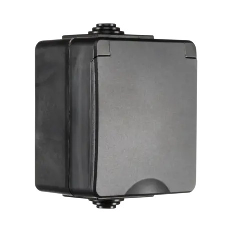 ION INDUSTRIES Opbouw Stopcontact 16A - IP55 WCD | 3Pins - 3x230v - Zwart - 55.200.070 ION INDUSTRIES Opbouw Stopcontact 16A - IP55 WCD | 3Pins - 3x230v - Zwart - 55.200.070