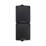 ION INDUSTRIES Opbouw IP55 Wandcontactdoos 2-voudig Verticaal | Zwart