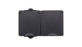 ION INDUSTRIES Buiten Wand Contactdoos 2-voudig - Opbouw RA - IP55 spatwaterdicht | Zwart - Serie 66.946.51 ION INDUSTRIES Buiten Wand Contactdoos 2-voudig - Opbouw RA - IP55 spatwaterdicht | Zwart - Serie 66.946.51