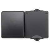 ION INDUSTRIES Combinatie spatwaterdicht - opbouw - wissel - randaarde - IP55 - zwart