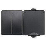 ION INDUSTRIES Combinatie spatwaterdicht - opbouw - serie - randaarde - IP55 - zwart