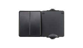 ION INDUSTRIES Combinatie spatwaterdicht - opbouw - serie - randaarde - IP55 - zwart ION INDUSTRIES Combinatie spatwaterdicht - opbouw - serie - randaarde - IP55 - zwart