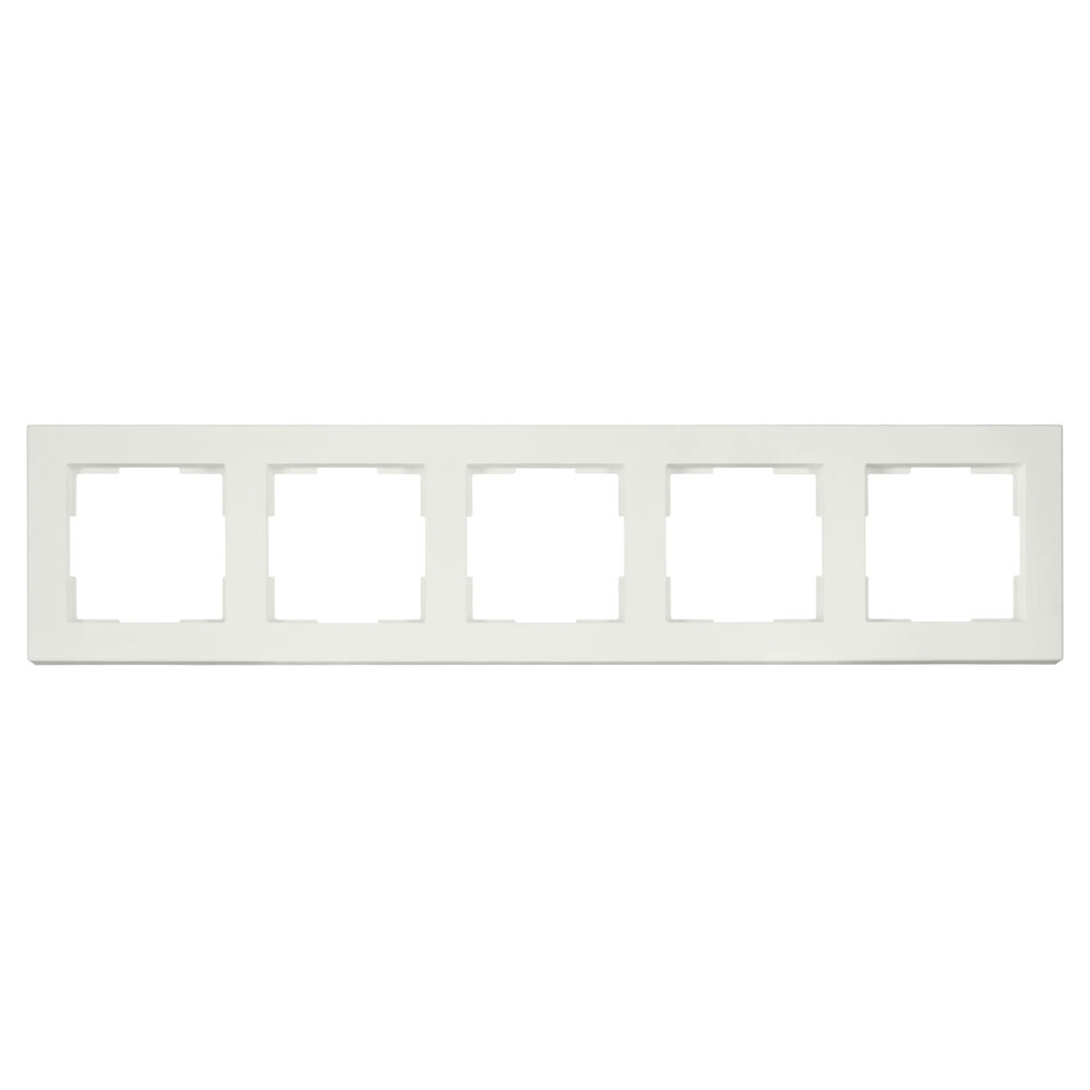 ION INDUSTRIES Afdekraam - V1-  5-voudig - verticaal/horizontaal - 369 x 80 x 11 mm - mat wit