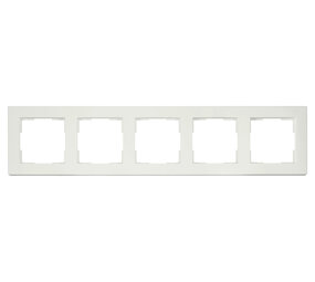 ION INDUSTRIES Afdekraam - V1-  5-voudig - verticaal/horizontaal - 369 x 80 x 11 mm - mat wit