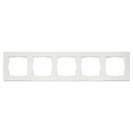 ION INDUSTRIES Afdekraam - V1-  5-voudig - verticaal/horizontaal - 369 x 80 x 11 mm - mat wit