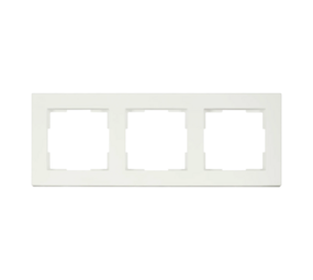 ION INDUSTRIES Afdekraam - V1 - 3-voudig - verticaal/horizontaal - 227 x 85 x 11 mm - mat wit