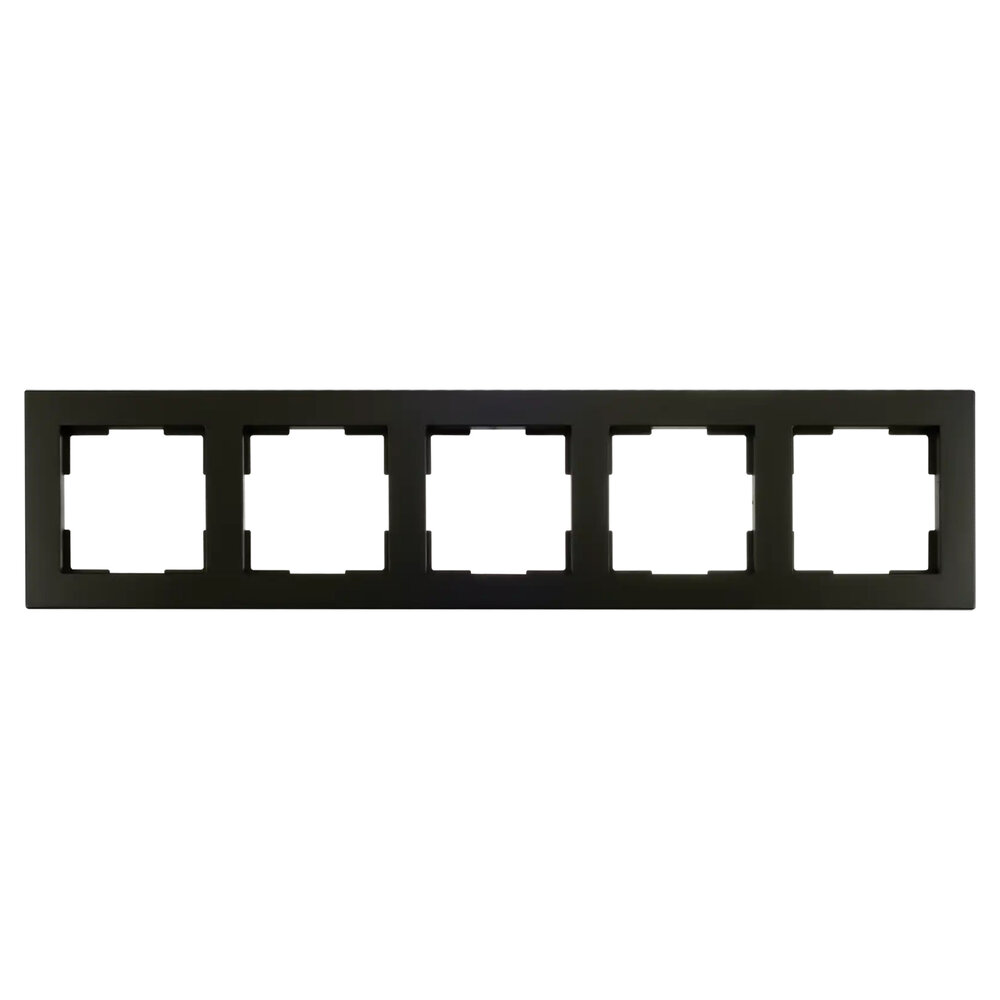 ION INDUSTRIES Afdekraam V1 - 5-voudig - verticaal/horizontaal - 369 x 80 x 11 mm - mat zwart