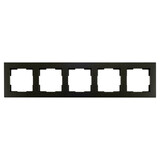 ION INDUSTRIES Afdekraam V1 - 5-voudig - verticaal/horizontaal - 369 x 80 x 11 mm - mat zwart