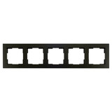 ION INDUSTRIES Afdekraam V1 - 5-voudig - verticaal/horizontaal - 369 x 80 x 11 mm - mat zwart