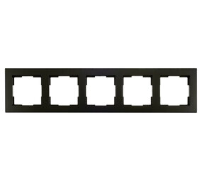 ION INDUSTRIES Afdekraam V1 - 5-voudig - verticaal/horizontaal - 369 x 80 x 11 mm - mat zwart