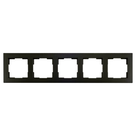 ION INDUSTRIES Afdekraam V1 - 5-voudig - verticaal/horizontaal - 369 x 80 x 11 mm - mat zwart