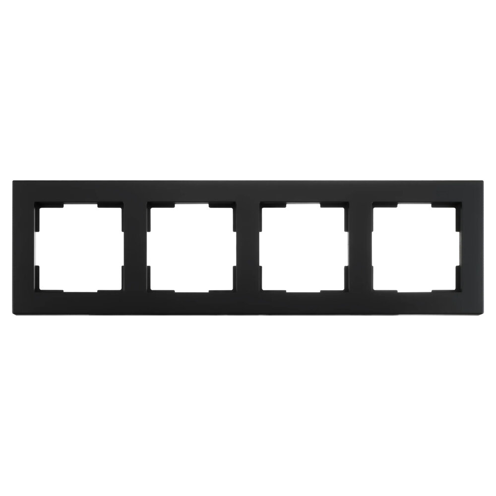 ION INDUSTRIES Afdekraam V1 - 4-voudig - verticaal/horizontaal - 298 x 85 x 11 mm - mat zwart ION INDUSTRIES Afdekraam V1 - 4-voudig - verticaal/horizontaal - 298 x 85 x 11 mm - mat zwart