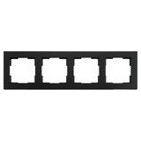 ION INDUSTRIES Afdekraam V1 - 4-voudig - verticaal/horizontaal - 298 x 85 x 11 mm - mat zwart