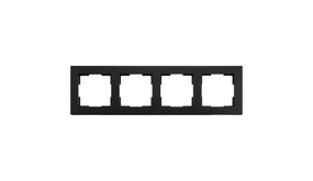 ION INDUSTRIES Afdekraam V1 - 4-voudig - verticaal/horizontaal - 298 x 85 x 11 mm - mat zwart ION INDUSTRIES Afdekraam V1 - 4-voudig - verticaal/horizontaal - 298 x 85 x 11 mm - mat zwart