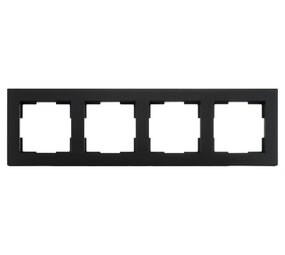 ION INDUSTRIES Afdekraam V1 - 4-voudig - verticaal/horizontaal - 298 x 85 x 11 mm - mat zwart