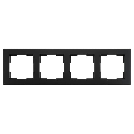ION INDUSTRIES Afdekraam V1 - 4-voudig - verticaal/horizontaal - 298 x 85 x 11 mm - mat zwart ION INDUSTRIES Afdekraam V1 - 4-voudig - verticaal/horizontaal - 298 x 85 x 11 mm - mat zwart