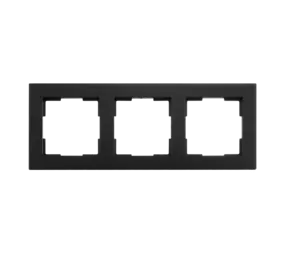 ION INDUSTRIES Afdekraam V1 - 3-voudig - verticaal/horizontaal - 227 x 85 x 11 mm - mat zwart