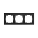 ION INDUSTRIES Afdekraam V1 - 3-voudig - verticaal/horizontaal - 227 x 85 x 11 mm - mat zwart ION INDUSTRIES Afdekraam V1 - 3-voudig - verticaal/horizontaal - 227 x 85 x 11 mm - mat zwart