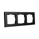 ION INDUSTRIES Afdekraam V1 - 3-voudig - verticaal/horizontaal - 227 x 85 x 11 mm - mat zwart ION INDUSTRIES Afdekraam V1 - 3-voudig - verticaal/horizontaal - 227 x 85 x 11 mm - mat zwart