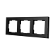 ION INDUSTRIES Afdekraam V1 - 3-voudig - verticaal/horizontaal - 227 x 85 x 11 mm - mat zwart ION INDUSTRIES Afdekraam V1 - 3-voudig - verticaal/horizontaal - 227 x 85 x 11 mm - mat zwart