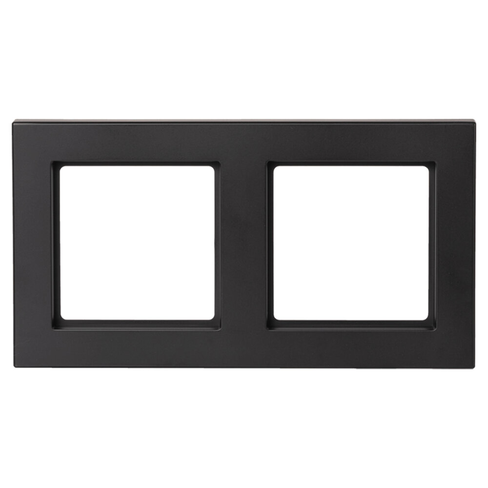 ION INDUSTRIES Afdekraam V1 - 2-voudig - verticaal/horizontaal - 156 x 85 x 11 mm - mat zwart ION INDUSTRIES Afdekraam V1 - 2-voudig - verticaal/horizontaal - 156 x 85 x 11 mm - mat zwart