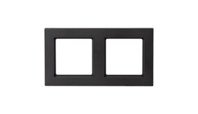 ION INDUSTRIES Afdekraam V1 - 2-voudig - verticaal/horizontaal - 156 x 85 x 11 mm - mat zwart ION INDUSTRIES Afdekraam V1 - 2-voudig - verticaal/horizontaal - 156 x 85 x 11 mm - mat zwart
