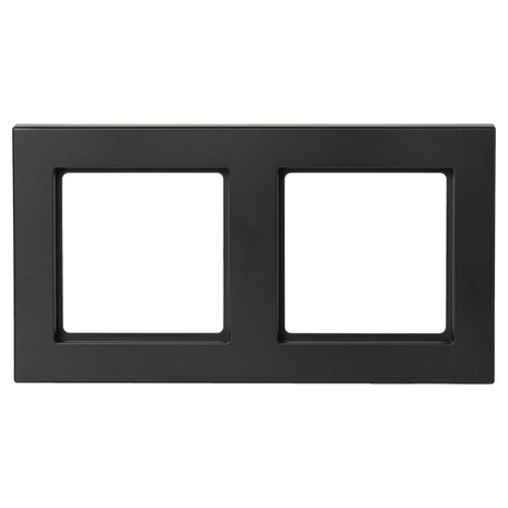ION INDUSTRIES Afdekraam V1 - 2-voudig - verticaal/horizontaal - 156 x 85 x 11 mm - mat zwart ION INDUSTRIES Afdekraam V1 - 2-voudig - verticaal/horizontaal - 156 x 85 x 11 mm - mat zwart