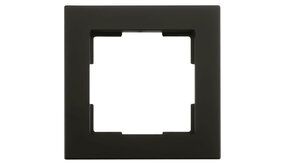 ION INDUSTRIES Afdekraam V1 - 1-voudig - verticaal/horizontaal - 85 x 85 x 11 mm - mat zwart ION INDUSTRIES Afdekraam V1 - 1-voudig - verticaal/horizontaal - 85 x 85 x 11 mm - mat zwart